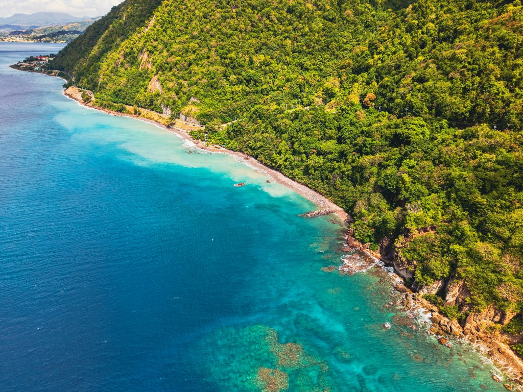 Champagne Reef snorkelplek op Dominica met vulkanische luchtbelletjes